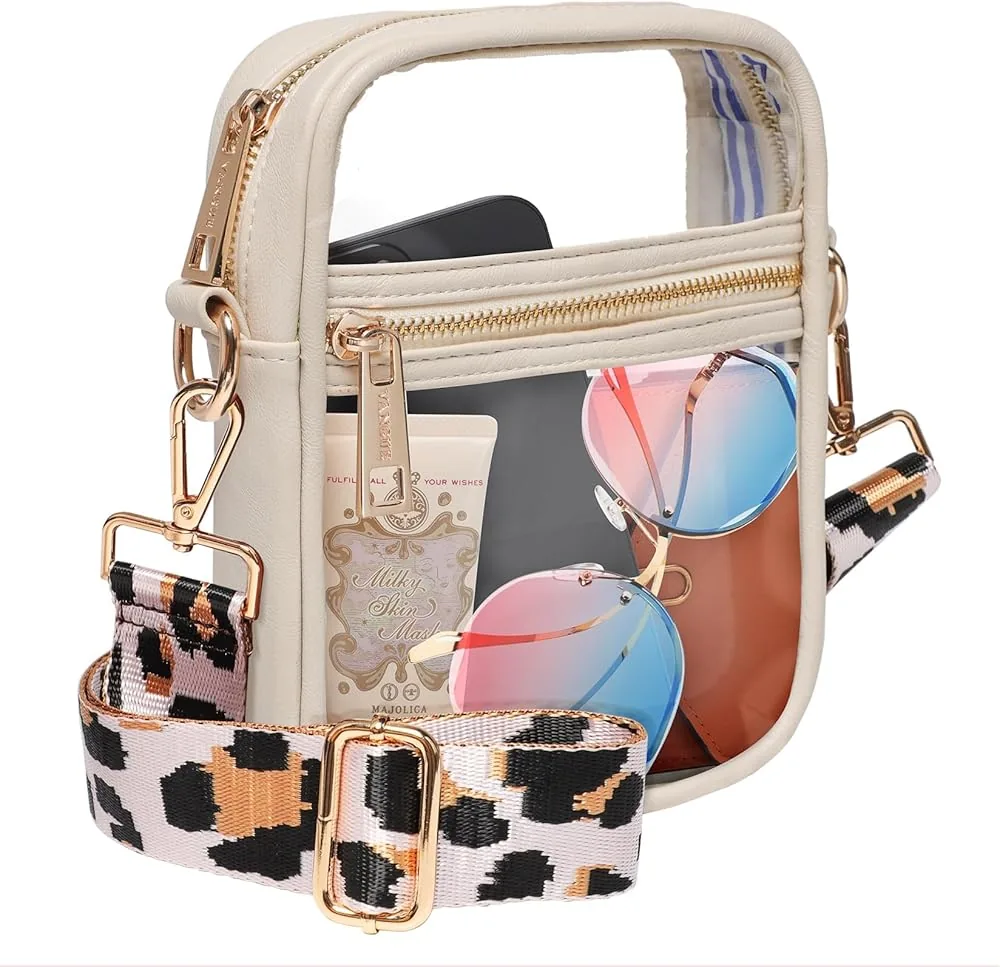 vangue clear bag stadium approved beige